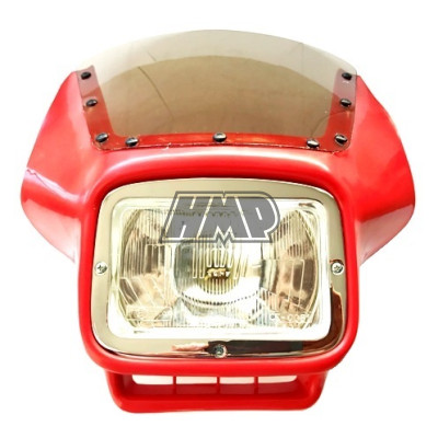 Frontal porta farol / carenagem MACAL MINARELLI M86 / M83 ESPECIAL / vermelho - HP